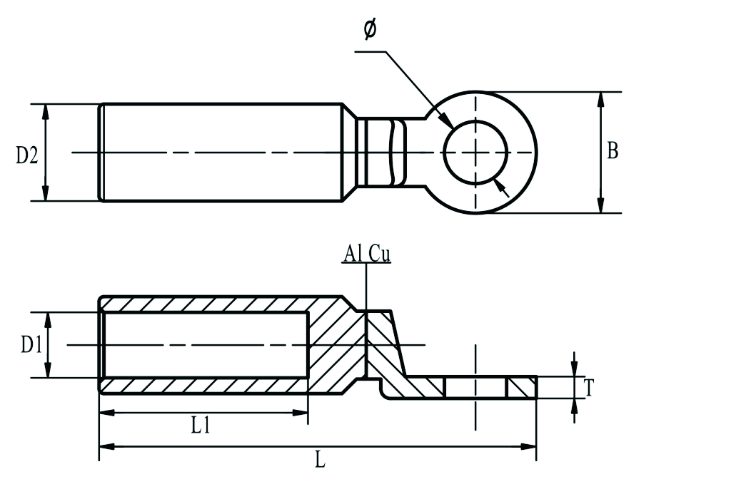 Terminales Bimetálicas DTL-2