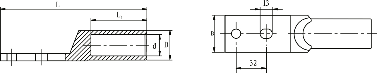 Terminales de cable bimetálicos DTL-2-F