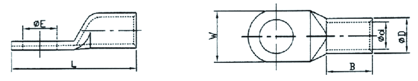 Conector de crimpado de cobre HUP