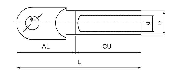 Terminal bimetálico DLT